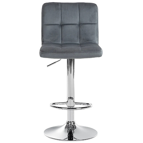 Non Tabouret de bar Peru velours chrome