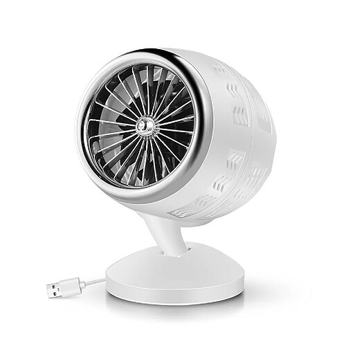 Wewoo Cycle de convection de l'air de charge du mini-chargeur USB portable ajustableventilateur de refroidissement électriquesupport de commande de vitesse 2 argent