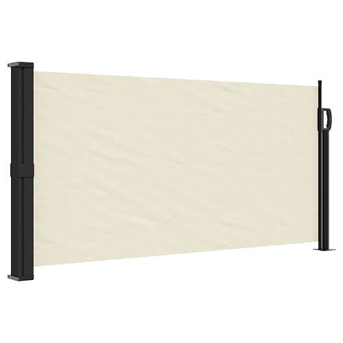 Maison Chic Auvent latéral rétractable | Store latéral | Brise-vue latéral crème 100x300 cm -GKD57358