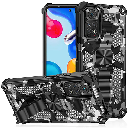 Coque en TPU anti-chocs avec béquille, noir pour votre Xiaomi Redmi Note 11S 4G/Note 11 4G (Qualcomm)