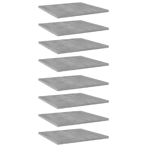 vidaXL Panneaux de bibliothèque 8 pcs gris béton bois d’ingénierie