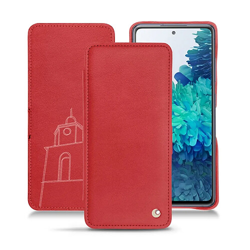 Housse cuir Samsung Galaxy S20 FE - Rabat horizontal - Rouge troupelenc ( Pantone #AB191A ) - NOREVE