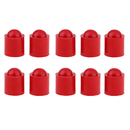 10pcs couverture en caoutchouc tête de billard pointe de la piscine couvre billard rouge