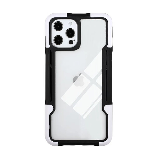 Coque en TPU + acrylique hybride, antichoc noir/blanc pour votre Apple iPhone 13 Pro 6.1 pouces