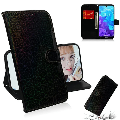 Wewoo Housse Coque Pour Huawei Y5 2019 / Honor 8S Couleur unie Boucle magnétique colorée à rabat horizontal en cuir PU avec support et fentes cartes et portefeuille et lanière noir