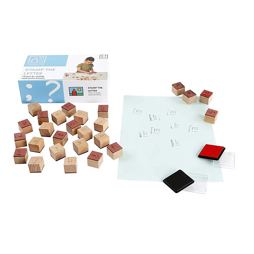 Toysforlife Apprendre les lettres - Tamponner la lettre - jeu Montessori