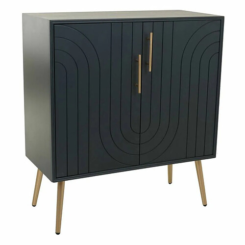 Meuble d'Entrée Alexandra House Living Gris Doré Bois MDF 37 x 84 x 75 cm