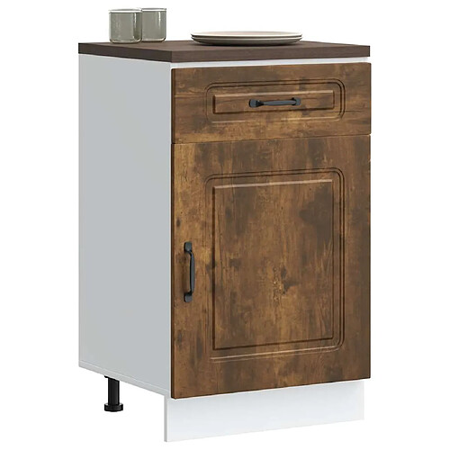 vidaXL Armoire de cuisine Kalmar chêne fumé bois d'ingénierie