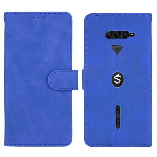 Etui en PU Toucher la peau avec support bleu pour votre Xiaomi Black Shark 4/Black Shark 4 Pro