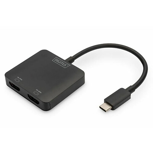 Digitus 2-Port MST Video Hub (USB-C? -> 2x HDMI) - HDMI - 2x HDMI - 3840 x 2160 Pixel - Schwarz - Acrylnitril-adien-Styrol (ABS) - 4K Ultra HD (DS-45338)