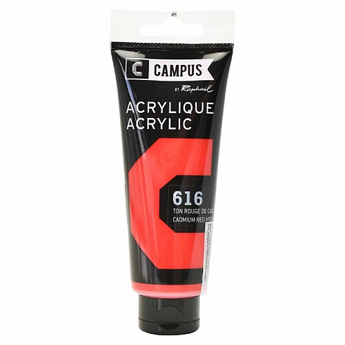 Raphael Peinture acrylique 100 ml - Rouge de Cadmium moyen n°616