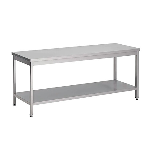 Table Inox Professionnelle avec Etagère Basse - Gamme 600 - Gastro M