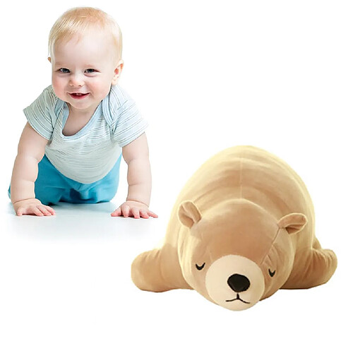 Universal Poupée animale 60cm ours polaire oreiller peluche mignon doux et délicat toucher flexible bébé enfant Noël cadeau d'anniversaire | Peluche oreiller