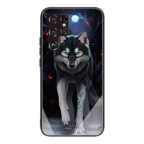 Coque en TPU anti-rayures Loup pour Samsung Galaxy S22 Ultra