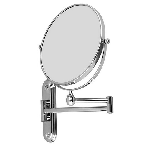 Universal Loupe installée miroir rond commode composée rasage pliant toilette miroir maquillage gratuit mur installé | miroir de bain