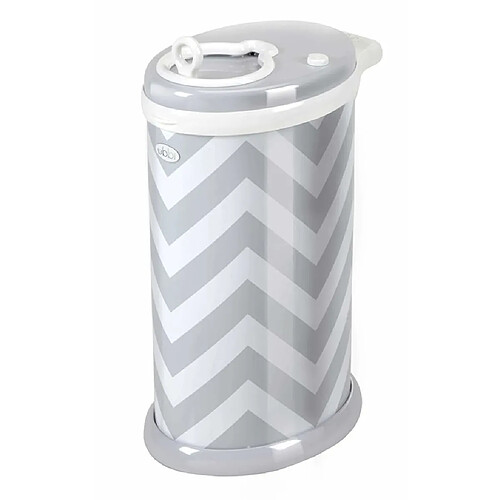 Ubbi Poubelle à couches Acier Chevron Gris