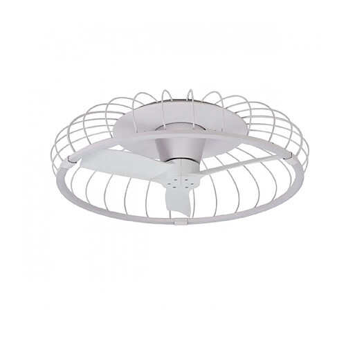 Luminaire Center Plafonnier ventilateur Nature blanc 1 ampoule 21cm