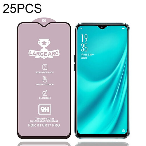 Wewoo Film de verre trempé Pour OPPO R15x 25 PCS 9H HD de plein écran à haute alumine