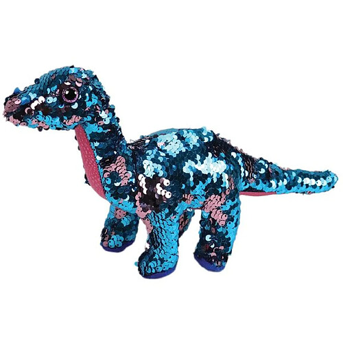 Ludendo Flippables Medium - Peluche sequins Tremor le dinosaure 23 cm