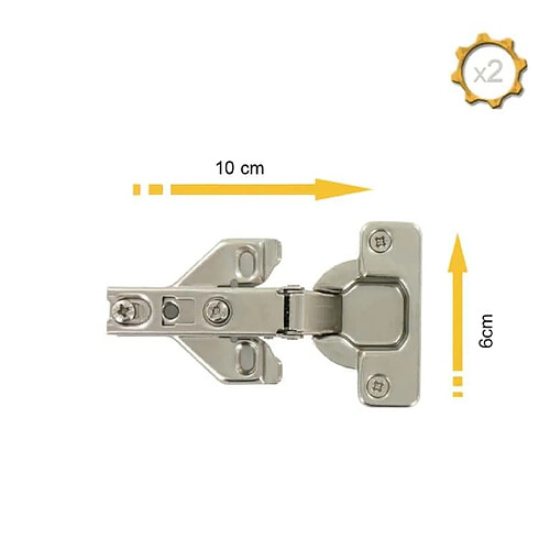 Charnière invisible à encastrer pour meuble Klose Besser x2
