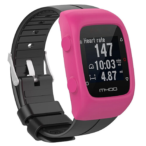 Wewoo Protection écran Étui de en silicone Smart Watch pour POLAR M430 Rose rouge