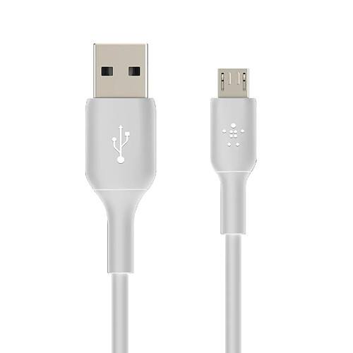 Câble USB vers Micro-USB Charge et synchro Certifié USB-IF 1 mètre Belkin Blanc