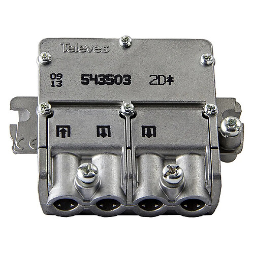 Alpexe Splitter satellite F-connecteur 4.4 dB / 5-2400 MHz - 2 Outputs