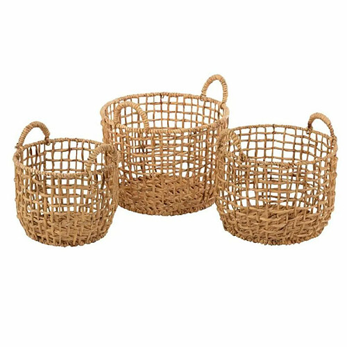 Paris Prix Lot de 3 Paniers de Rangement Ronds 44cm Naturel