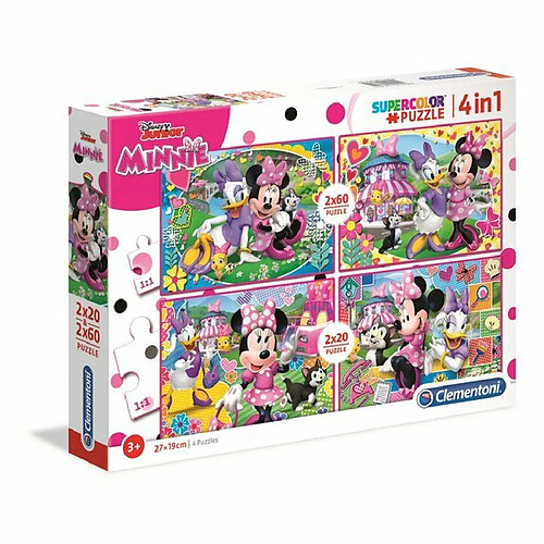 Ludendo Puzzles SuperColor 2x20 + 2x60 pièces - Minnie Happy Helpers