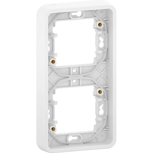 cadre - 2 postes - blanc - vertical - mureva styl - schneider electric mur39151