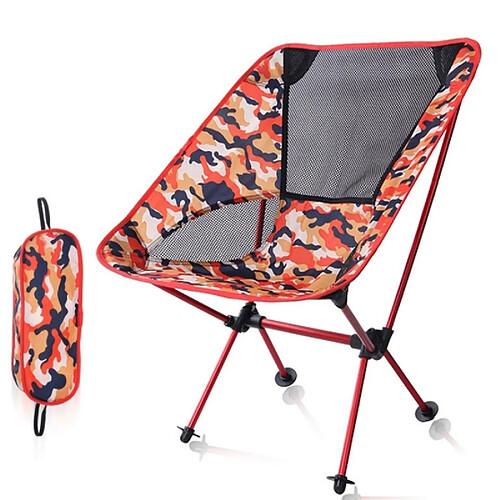 Wewoo Chaises de plage Camouflage extérieur Portable Pliant Camping Chaise Lumière Pêche Aviation En Alliage D'aluminium Dossier Inclinable