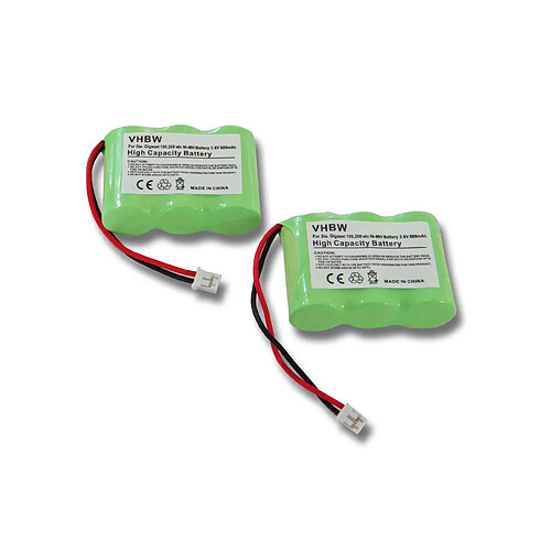 2 batteries vhbw 600mAh (3.6V) pour combiné téléphonique Alcatel 2070, 2570 comme C39453-Z5-C193, HSC22, etc..