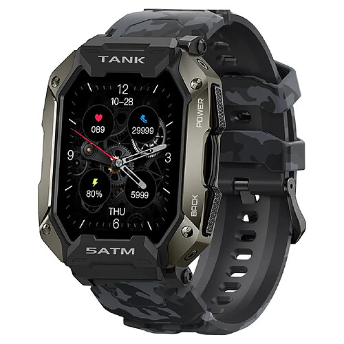 Yonis Montre Connectée 5ATM IP69K Cardio Sommeil Bluetooth 5.0