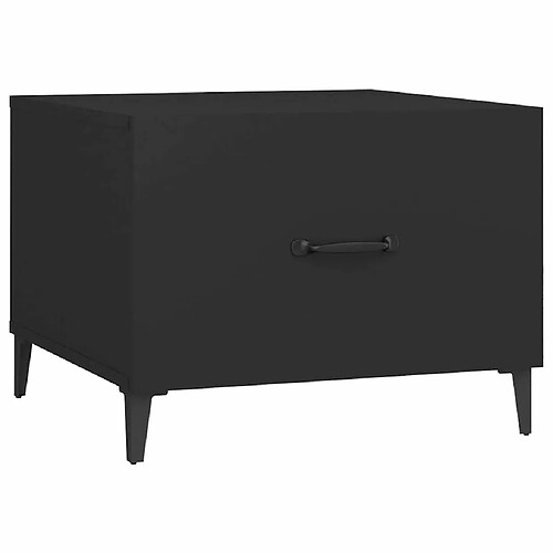 Maison Chic Table basse pour salon | Table à café avec pieds en métal Noir 50x50x40 cm -GKD25764