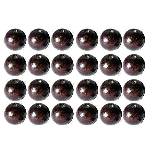 50pcs rond en bois perles diy bijoux collier artisanat faisant 14mm café sombre