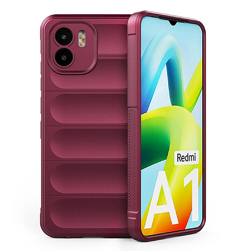 Coque en TPU anti-empreintes digitales pour votre Xiaomi Redmi A1 4G - rouge vin