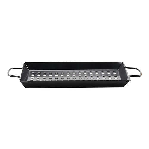 Camping Grill Topper Barbecue Griller Casseroles Non-Bâton Barbecue Plateaux avec Poignées pour La Viande, Légumes, et Fruits de Mer Cuisson Des