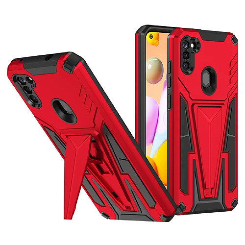 Coque en TPU antichoc avec béquille rouge pour votre Samsung Galaxy A11 (EU Version)