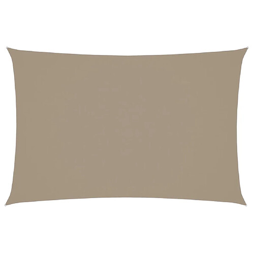 ComfortXL Voile De Parasol Tissu Oxford Rectangulaire 2x4 M Taupe