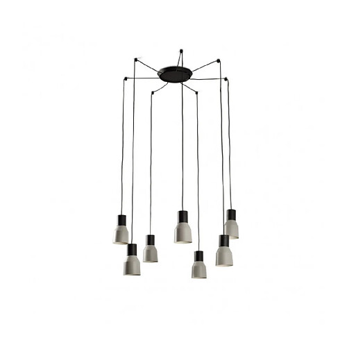 faro Suspension Kombo Noir mat 7 ampoules 500cm