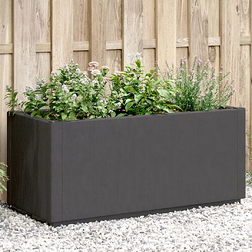 vidaXL Jardinière gris foncé 80x36x35 cm PP