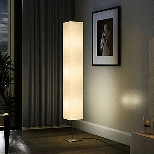 vidaXL Lampadaire avec support en acier 170 cm Beige