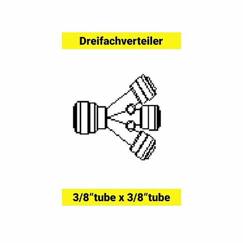 ich-zapfe Distributeur triple pour tuyau 3/8