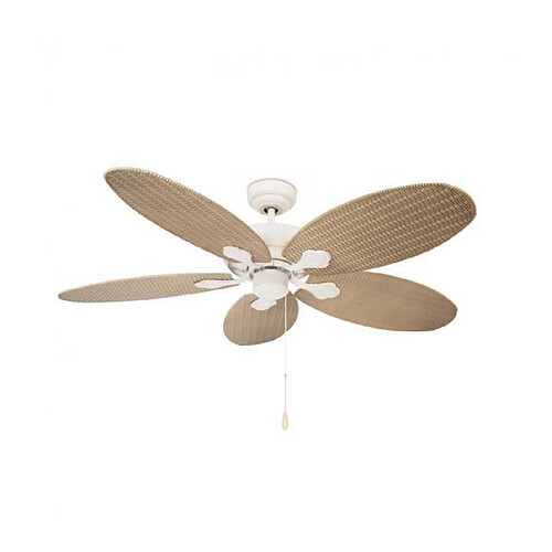 Leds C4 Plafonnier ventilateur Phuket Métal blanc 33 Cm