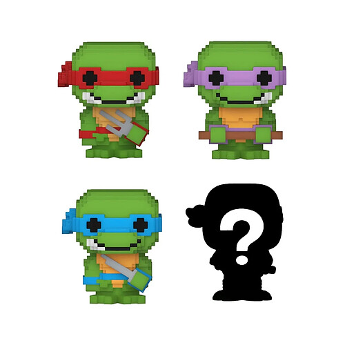 Funko Les Tortues Ninja - Pack 4 figurines Bitty POP! 8-Bit 2,5 cm