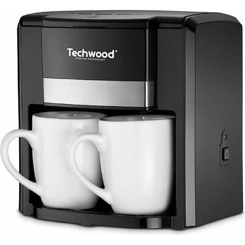 NC Cafetière électrique 2 Tasses Duo Filtre permanent lavable 500W noir Arrêt automatique