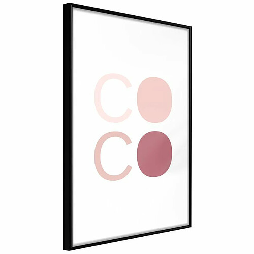 Paris Prix Affiche Murale Encadrée Different Shades of Coco 20 x 30 cm Noir