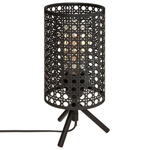 Atmosphera, Createur D'Interieur Lampe droite Katel H28 cm Noir - ATMOSPHERA