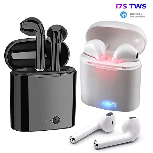 GUPBOO i7s tws écouteurs sans fil bluetooth 5.0 écouteurs de sport intra-auriculaires casque avec micro et boîtier de charge écouteurs pour tous les smartphones