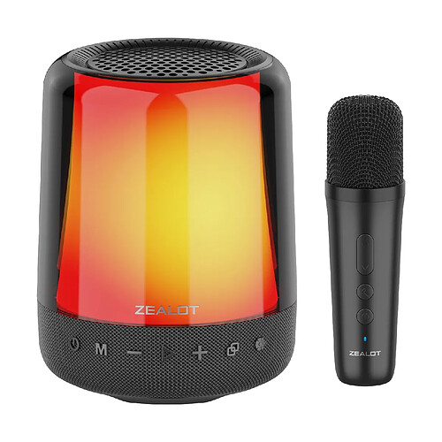 Yonis Enceinte Bluetooth Sans Fil Karaoké RGB